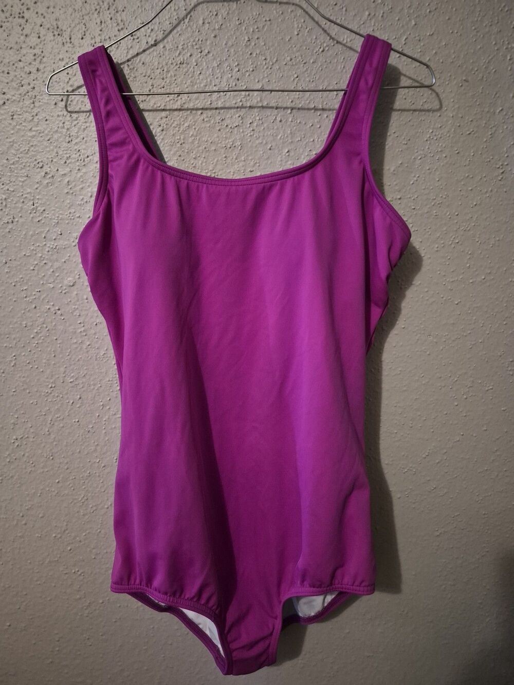 Lands End Purple One Piece Bathing Suit Size 14D Vacation Beach Resort Swim